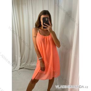 Šaty šifónové letné na ramienka dámske (S/M ONE SIZE) TALIANSKA MóDA IM322260