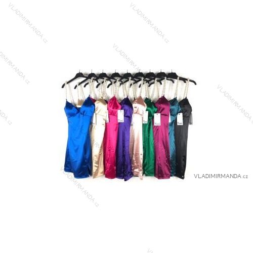 Šaty elegantné na ramienka dámske (S/M ONE SIZE) TALIANSKA MÓDA IMPBB22B22874