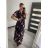 Šaty dlhé elegantné dámske (uni s/m M/L) POĽSKá MODA PMF22FLOWER