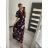 Šaty dlhé elegantné dámske (uni s/m M/L) POĽSKá MODA PMF22FLOWER