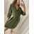 Šaty/košeľa predĺžená s opaskom 3/4 rukáv dámske (S/M ONE SIZE) TALIANSKA MÓDA IMWC222872