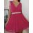 Šaty elegantní šifonové na ramínka dámské (S/M ONE SIZE) ITALSKÁ MÓDA IMM2223542LS/DR čierna S/M
