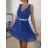 Šaty elegantní šifonové na ramínka dámské (S/M ONE SIZE) ITALSKÁ MÓDA IMM2223542LS/DR čierna S/M