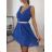 Šaty elegantní šifonové na ramínka dámské (S/M ONE SIZE) ITALSKÁ MÓDA IMM2223542LS/DR čierna S/M