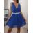 Šaty elegantní šifonové na ramínka dámské (S/M ONE SIZE) ITALSKÁ MÓDA IMM2223542LS/DR čierna S/M