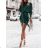 Šaty elegantné mini dlhý rukáv dámske (UNI S / M) TALIANSKA MODA IMM22928