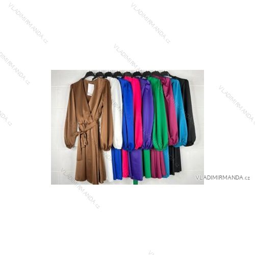 Šaty dlhý rukáv dámske (S/M ONE SIZE) TALIANSKA MÓDA IMPBB22A2926