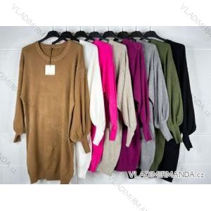 Šaty dlhý rukáv dámske (S/M ONE SIZE) TALIANSKA MÓDA IMPBB22Z5075