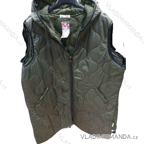 Vesta s kapucí bez rukávu dámské nadrozměr (L/XL/2XL ONE SIZE) ITALSKá MóDA IM4221202