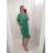 Šaty  krátky rukáv oversize dámske ( L/XL ONE SIZE) TALIANSKÁ MÓDA IM4211032/DR tyrkysová