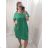Šaty  krátky rukáv oversize dámske ( L/XL ONE SIZE) TALIANSKÁ MÓDA IM4211032/DR tyrkysová