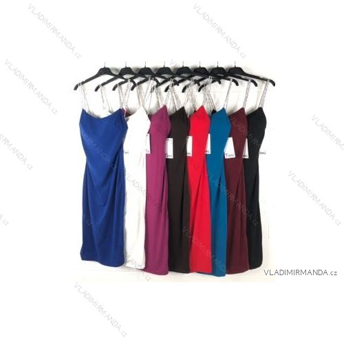 Šaty elegantné na ramienka dámske (S/M ONE SIZE) TALIANSKA MÓDA IMPBB22B22810
