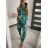Súprava top a nohavice icecool bez rukávov dámska (S/M/L ONE SIZE) TALIANSKA MÓDA IMM22231/DR S/M zelená