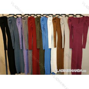 Šaty dlhé dlhý rukáv dámske (S/M ONE SIZE) TALIANSKA MÓDA IMPMM22903400085