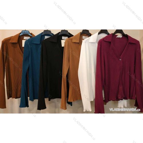 Tunika na gombíky dlhý rukáv dámska (S/M ONE SIZE) TALIANSKA MÓDA IMPMM22179260090