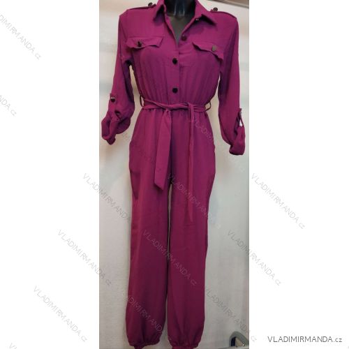Overal dlhý košeľový dlhý rukáv dámske (S/M ONE SIZE) TALIANSKA MÓDA IMPMM221808500125