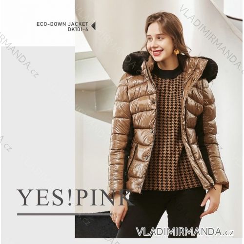 Bunda s kapucňou dámska (S/M ONE SIZE) TALIANSKA MÓDA YES22DK101