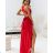 Šaty letné dlhé na ramienka variabilní zavazování dámske (S/M/L/XL ONE SIZE) TALIANSKA MÓDA IMM223000HG/DR limetková S/M