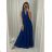 Šaty letné dlhé na ramienka variabilní zavazování dámske (S/M/L/XL ONE SIZE) TALIANSKA MÓDA IMM223000HG/DR limetková S/M