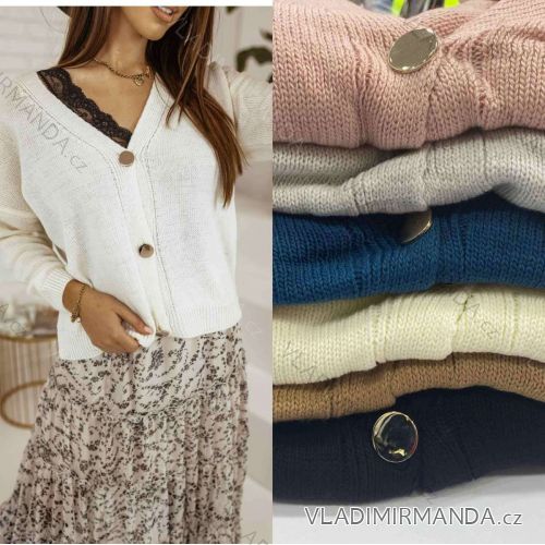 Sveter dlhý rukáv dámske (S/M ONE SIZE) TURECKÁ MÓDA TMWE22002