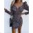Šaty elegantný dlhý rukáv dámske (S/M ONE SIZE) TALIANSKA MÓDA IMWE223092