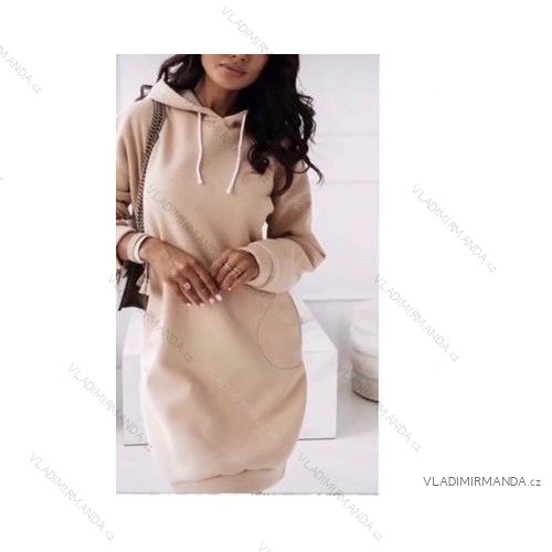 Mikina zateplená s kapucňou dlhý rukáv dámske (S/M ONE SIZE) TALIANSKA MÓDA IMWGG22006