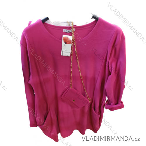 Šaty s kabelkou dlhý rukáv dámske (S/M ONE SIZE) TALIANSKA MóDA IM4221333