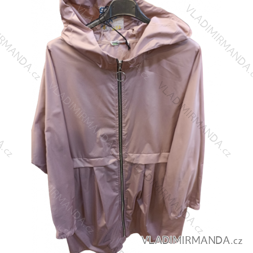 Bunda šusťáková na zips s kapucňou dlhý rukáv dámske (L/XL/2XL ONE SIZE) TALIANSKA MóDA IM4221313