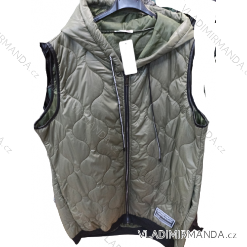 Vesta s kapucňou bez rukávov dámske nadrozměr (XL/2XL ONE SIZE) TALIANSKA MóDA IM4221311