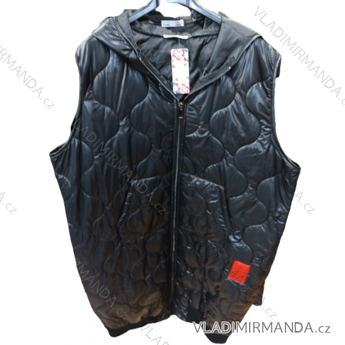 Vesta s kapucňou bez rukávov dámske nadrozměr (XL/2XL ONE SIZE) TALIANSKA MóDA IM4221309