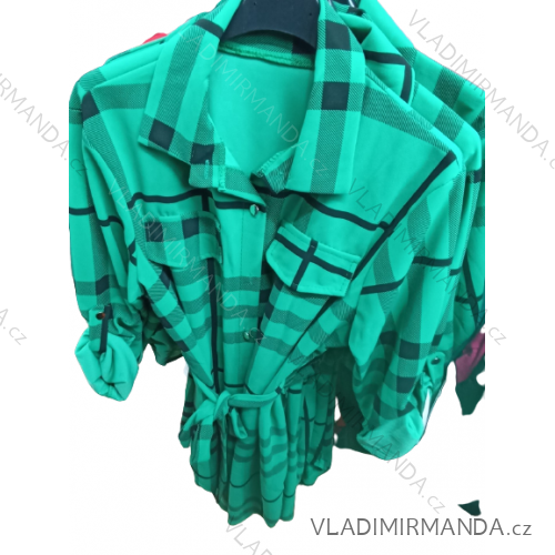 Šaty košeľové dlhý rukáv dámske (S/M/L ONE SIZE) TALIANSKA MÓDA IMBM22003