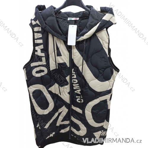 Vesta s kapucňou bez rukávov dámske nadrozměr (XL/2XL ONE SIZE) TALIANSKA MóDA IM4221300