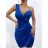 Šaty elegantné spoločenské na ramienka dámske (S/M ONE SIZE) TALIANSKA MÓDA IMM22LS23900
