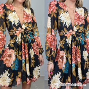 Šaty dlhý rukáv dámske (S/M ONE SIZE) TALIANSKA MÓDA IMPBB22B22806