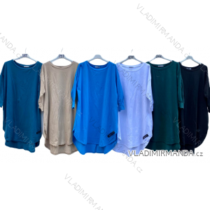 Šaty/tunika predĺžená dlhý rukáv dámske (L/XL ONE SIZE) TALIANSKA MÓDA IMD22767