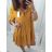 Šaty oversize voľnočasové 3/4 rukáv dámske nadrozmer (XL/2XL ONE SIZE) TALIANSKA MÓDA IMD22440/DR XL/2XL červená