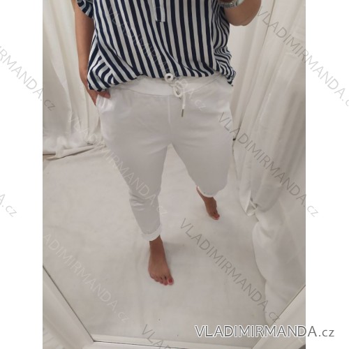 Nohavice strečové dámske nadrozmer (2XL/3XL/4XL ONE SIZE) TALIANSKA MODA IM422495LH/DR