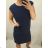 Šaty elegantní šaty  dámske nadrozmer (L-2XL ) TALIANSKA MODA IMB22BLAU