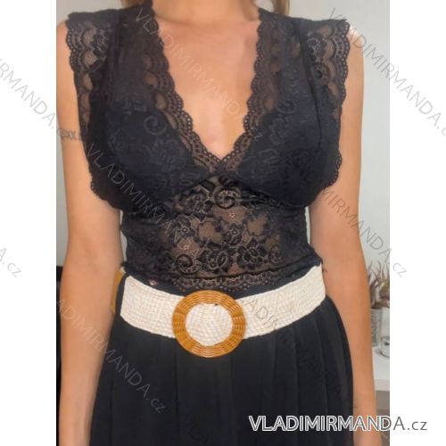 Tielko crop top krajkové bez rukávov dámske (S/M ONE SIZE) TALIANSKA MÓDA IMPBB22O9638