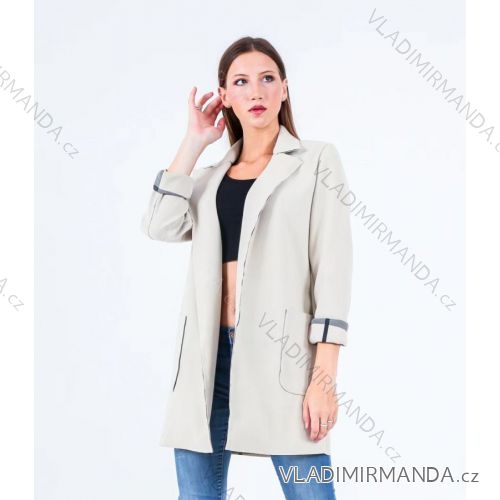 Kabát jesenný slabý dlhý rukáv dámsky (S/M ONE SIZE) TALIANSKA MÓDA IMPLI229522
