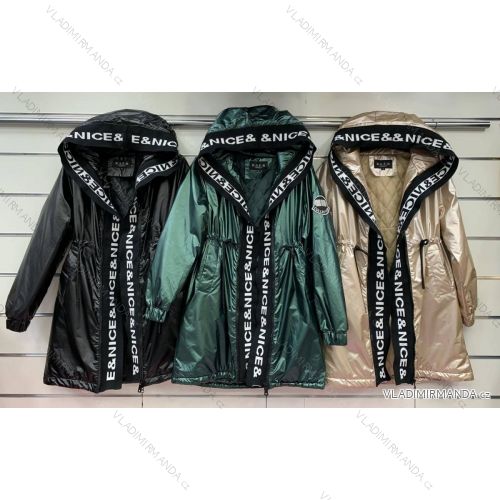 Bunda/kabát s kapucňou dlhý rukáv dámska (S-2XL) TALIANSKA MÓDA IMWA223190