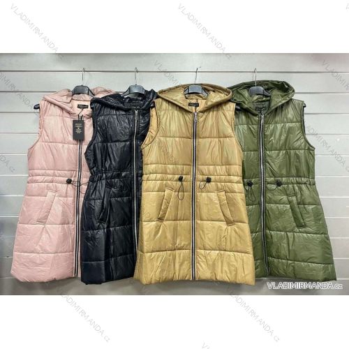 Vesta s kapucňou bez rukávu dámska (S/M ONE SIZE) TALIANSKA MÓDA IMWGS3196