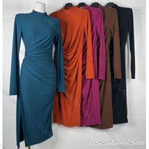 Šaty elegantný dlhý rukáv dámske (S/M ONE SIZE) TALIANSKA MÓDA IMPBB221100