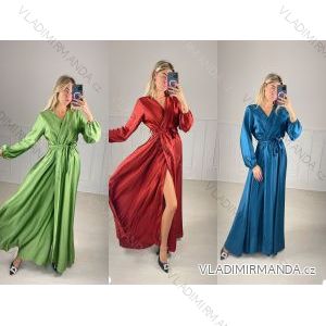 Šaty dlhé dlhý rukáv dámske (S/M ONE SIZE) TALIANSKA MÓDA IMPBB22C16560