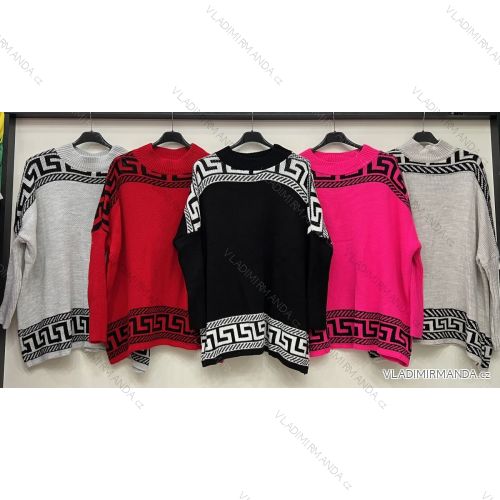 Sveter oversize dlhý rukáv dámsky (S/M/L ONE SIZE) TALIANSKA MÓDA IMWB22261