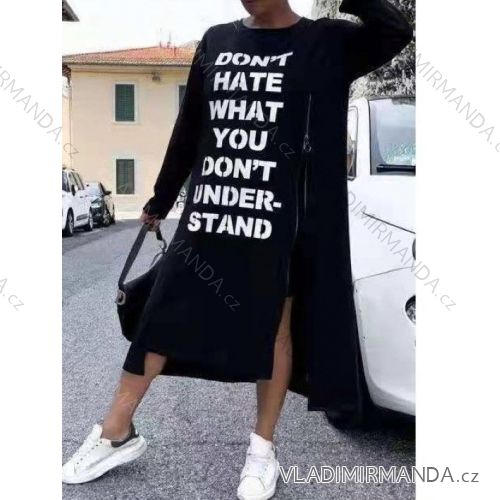 Šaty oversize dlhý rukáv dámske (M/L/XL ONE SIZE) TALIANSKA MÓDA IMWB22264