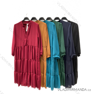 Šaty košeľové dlhý rukáv dámske (S/M ONE SIZE) TALIANSKA MÓDA IMPDY22HEF93030