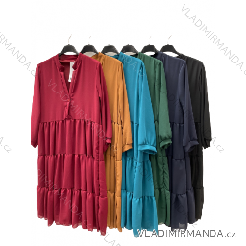 Šaty košeľové dlhý rukáv dámske (S/M ONE SIZE) TALIANSKA MÓDA IMPDY22HEF93030
