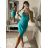 Šaty elegantné mini na ramienka dámske (S/M ONE SIZE) TALIANSKA MÓDA IM322105