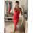 Šaty elegantné spoločenské dlhé na ramienka dámske (XS/S/M/L ONE SIZE) TALIANSKA MÓDA IM322130/DR12 hořčicová